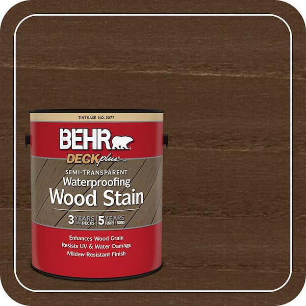 1 gal. #ST-105 Padre Brown Semi-Transparent Waterproofing Exterior Wood Stain