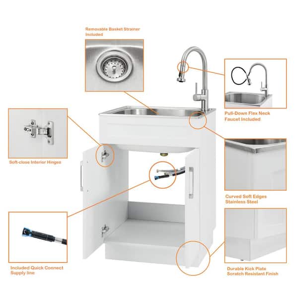 Glacier Bay Laundry Sink Cabinet Review and Installation 