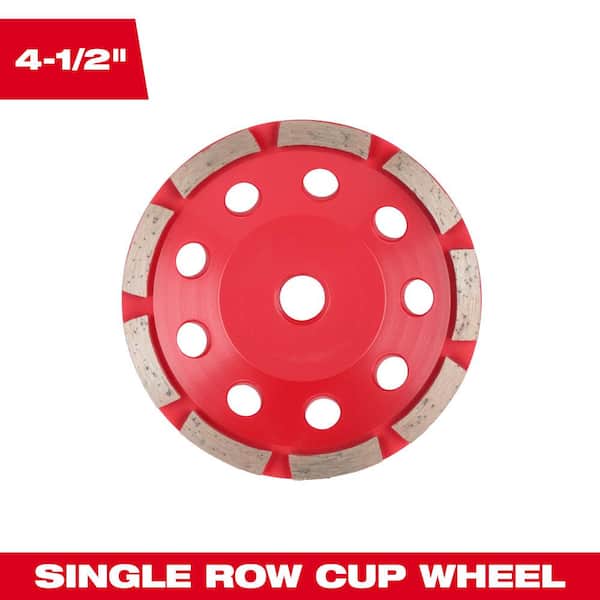 4.5 in. Diamond Cup Wheel Single Row