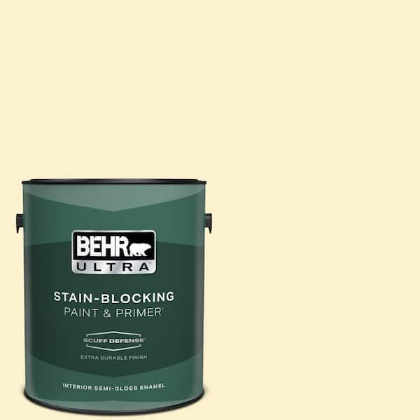 BEHR ULTRA 1 gal. #380C-2 Desert Lily Extra Durable Semi-Gloss Enamel Interior Paint & Primer