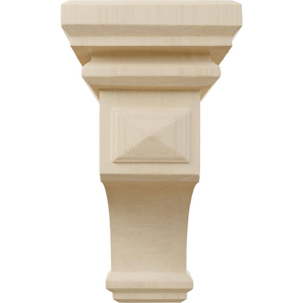 Large Natural Rubberwood Hand-Carved Woodruff Corbel