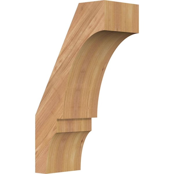 Ekena Millwork 5 1/2"W x 10"D x 18"H Balboa Smooth Knee Brace, Western Red Cedar