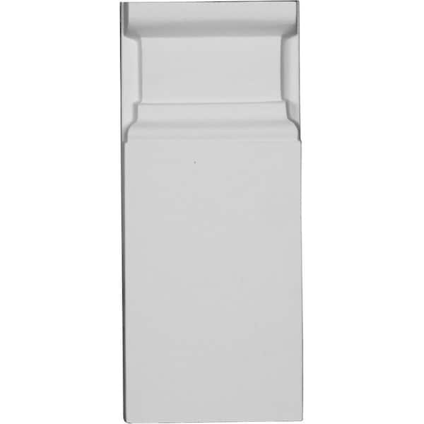 Ekena Millwork 1-1/8 in. x 3-3/4 in. x 9-1/8 in. Polyurethane Artisan Plinth Block