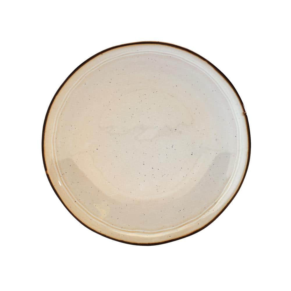 Geneva Speckled White Ceramic 16-Piece Dinnerware Set