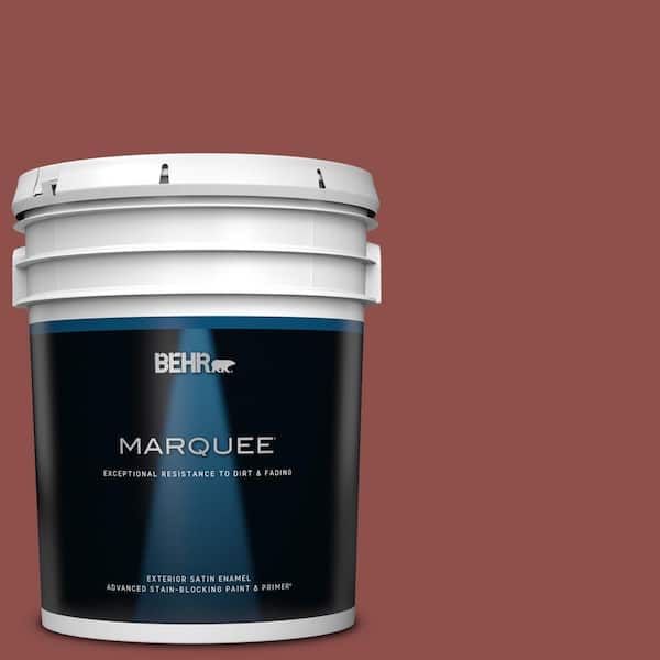 BEHR MARQUEE 5 gal. #S140-6 Moroccan Ruby Satin Enamel Exterior Paint & Primer