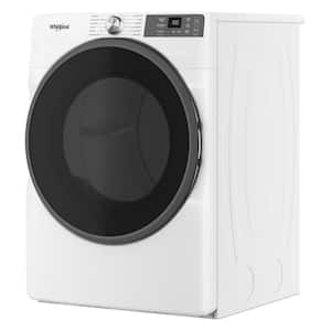 7.4 cu. ft. vented Front Load Electric Dryer in White with Wrinkle Shield Option