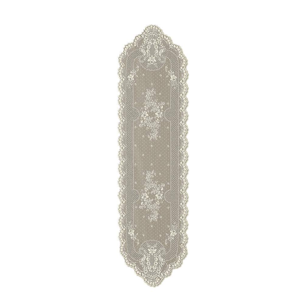 Heritage Lace Floret 36-Inch by 36-Inch Table Topper Ecru