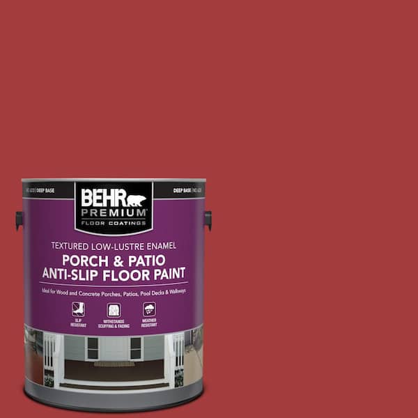 BEHR PREMIUM 1 gal. #PFC-03 Red Baron Textured Low-Lustre Enamel Interior/Exterior Porch and Patio Anti-Slip Floor Paint