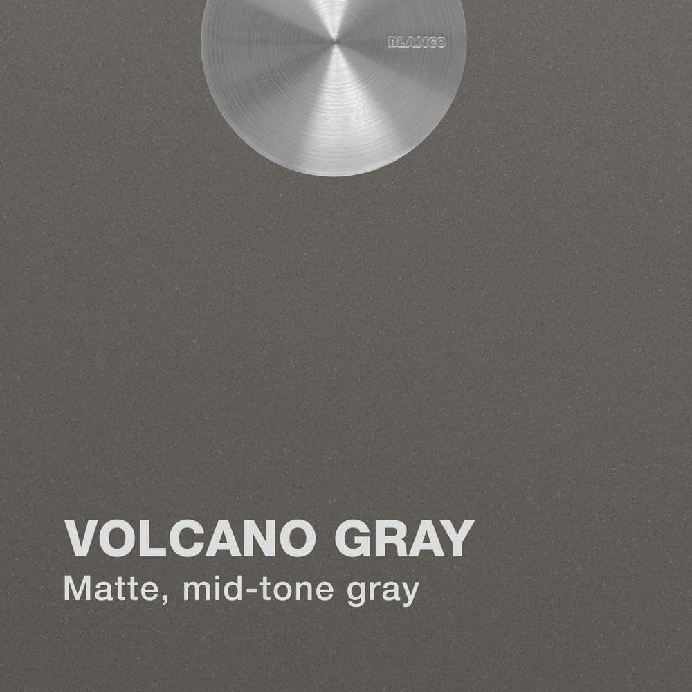 Volcano Gray Stone Double Bowl Undermount Kitchen Sink