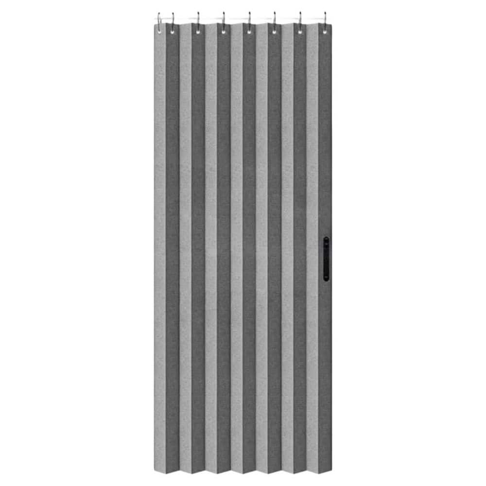 Helhom 1-Panel 39 in. x 78 in. Gray Plastic Polyester Accordion