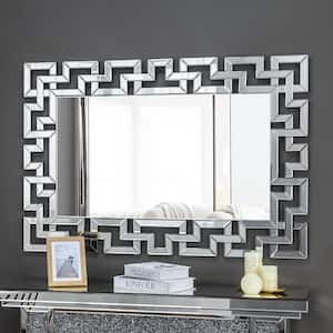 46 in. W x 31 in. H Rectangle Frameled silver Mirror