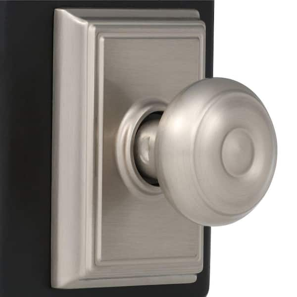 Schlage Georgian Satin Nickel Passage Hall/Closet Door Knob with Addison  Trim F10 GEO 619 ADD The Home Depot