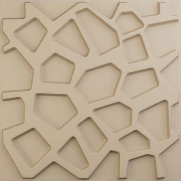 Ekena Millwork 19-5/8"W x 19-5/8"H Dublin EnduraWall Decorative 3D Wall Panel, Smokey Beige (12-Pack for 32.04 Sq.Ft.)