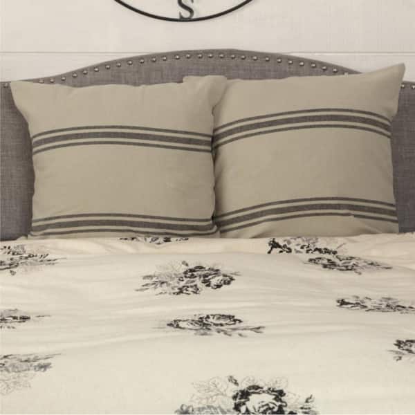 Mill House Stripe Black Euro Sham