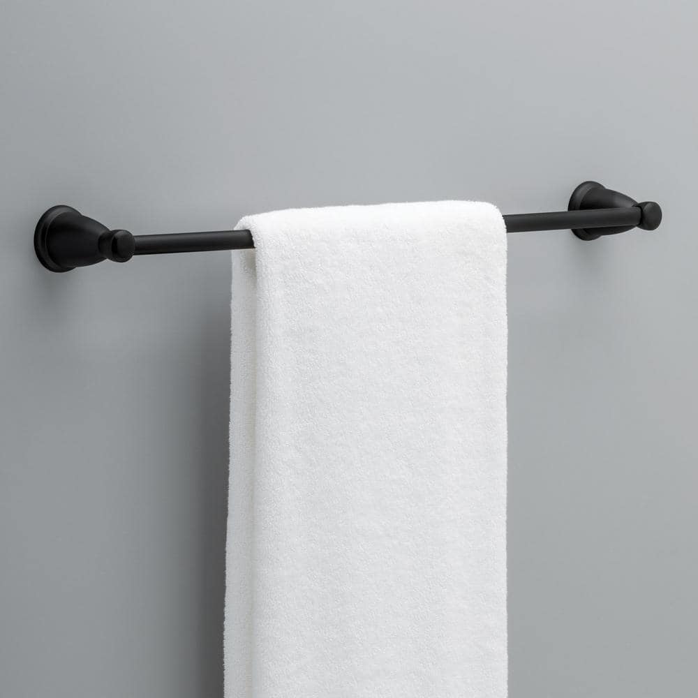 Kinla Matte Black 24" Wall Mounted Towel Bar