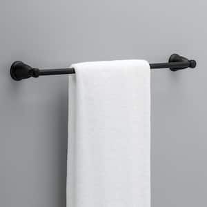 Kinla 24 in. Wall Mount Towel Bar Bath Hardware Accessory in Matte Black