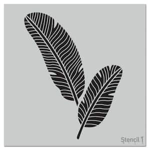 Banana Leaves Repeat Pattern Stencil