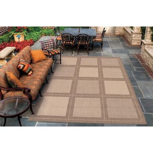 Recife Summit Natural Cocoa 8 ft. x 8 ft. Indoor/Outdoor Square Area Rug