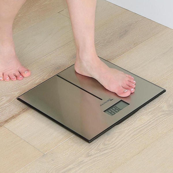 Eat Smart Products Free Body Tape Measure Included Digital Bathroom Scale  with Extra Large Lighted Display, One Size, Clear