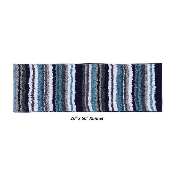 Runner 20 in. x 48 in. Peacock Blue Green Polyester Microfiber Rectangle Bath  Mat Runner Rug 7741119 - The Home Depot