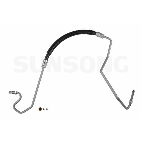 Sunsong Power Steering Pressure Line Hose Assembly - Hydroboost To Gear