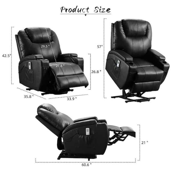 MAYKOOSH Caramel Deluxe Adjustable Power Lift Recliner Chair for