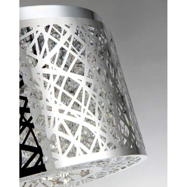 Chrome Drum Crystal 17'' Chandelier