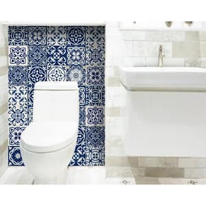 Amelia Blue 8 in. x 8 in. Vinyl Peel and Stick Tile (10.67 sq. ft./Pack)