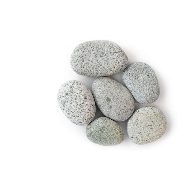 Geobunga 0.75 cu. ft. 3 in. x 5 in. 50 lbs. Natural Grey Beach Pebble