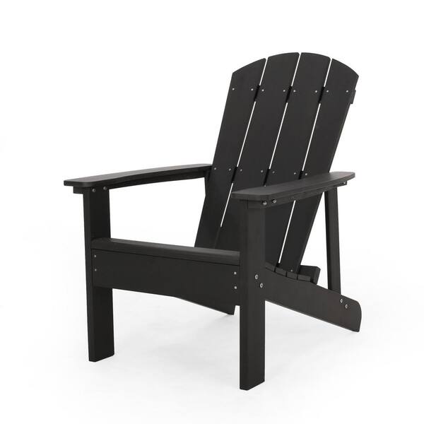 Noble House Giulietta Black Composite Adirondack Chair 82884 - The Home ...