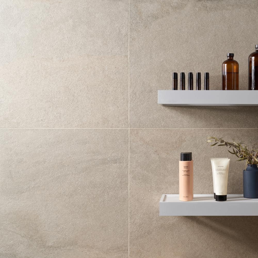 District 24'' x 24'' Beige Matte Porcelain Floor and Wall Tile