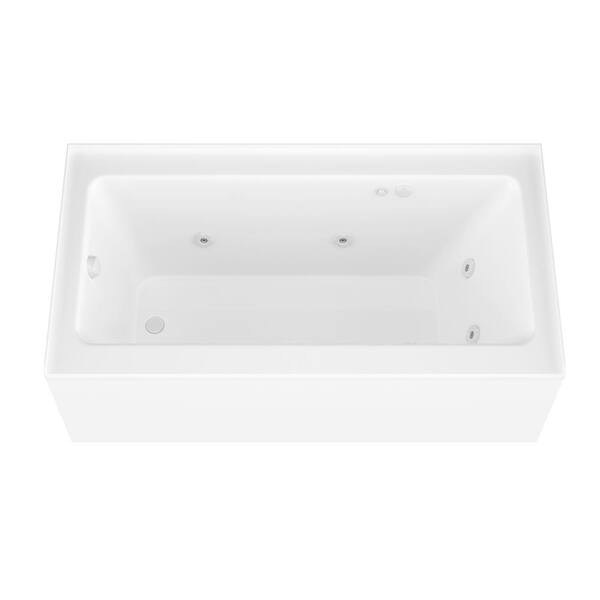 Amber 5 ft. Acrylic Rectangular Drop-in Whirlpool Bathtub in White Amber 5 ft. Acrylic Rectangular Drop-in Whirlpool Bathtub in White