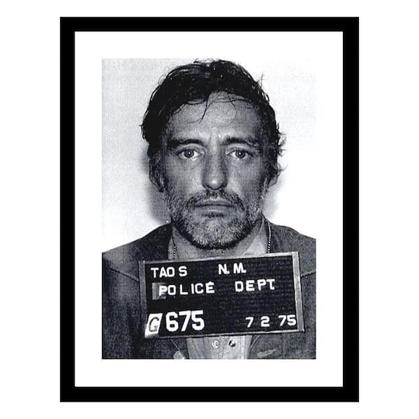 VENICE BEACH Collections Dennis Hopper 1975 Mugshot by Unknown 1 Piece Framed Graphic Print Abstract Poster Art Print 18 in. x 14 in.