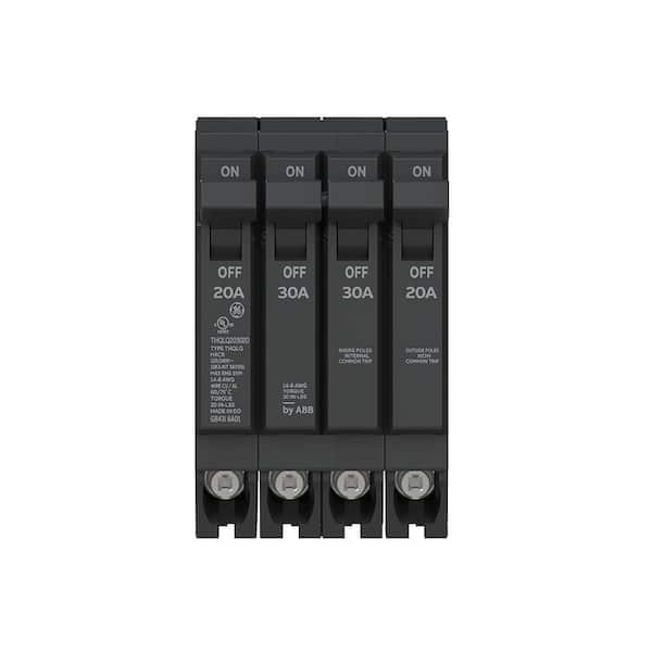 ABB 2-20 Amp Single-Pole 1-30 Amp Double-Pole Quad 120-Volt/240-Volt Circuit Breaker (THQLQ203020A)