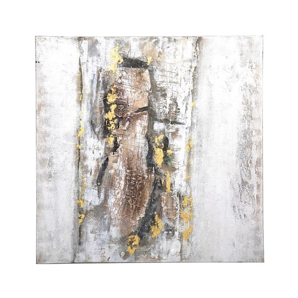 Yosemite Home Decor Precipitate Unframed Hand Painted Abstract Wall Art 40 in. x 40 in.