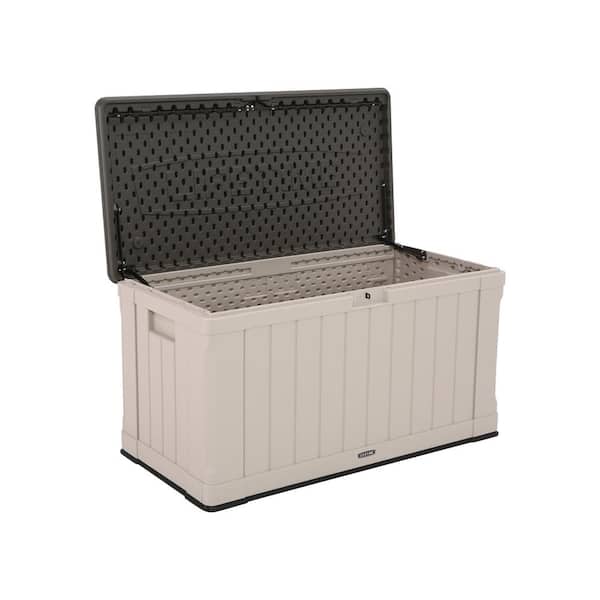 Lifetime 136x70x172 cm UV100 Outdoor Storage Deck Box Grey
