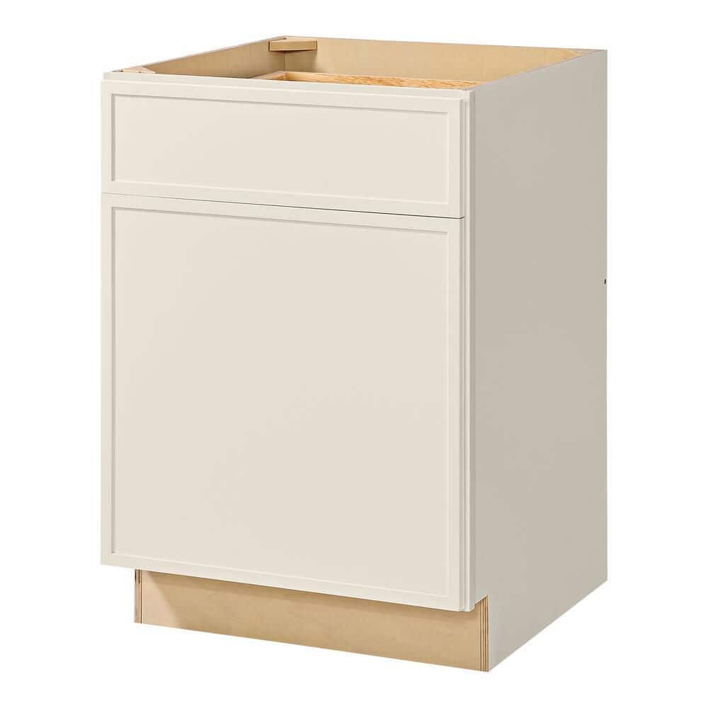 Leyton 24 in. W x 24 in. D x 34.5 in. H Ready to Assemble Plywood Slim Shaker Base Kitchen Cabinet in Antique White price history on PriceWatchPro