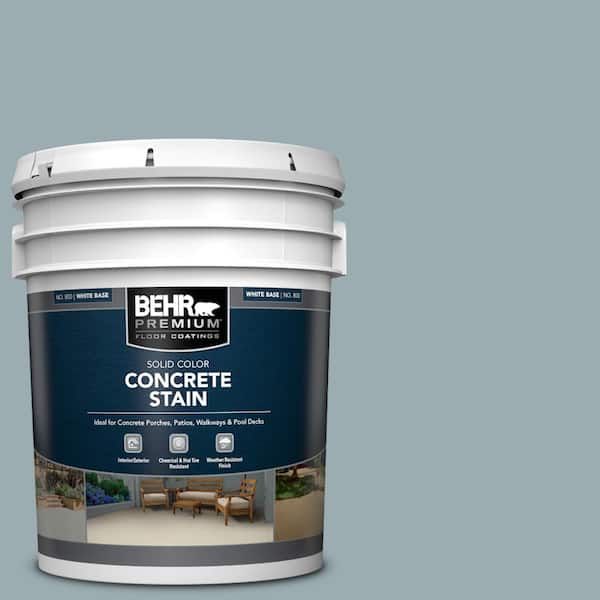 BEHR PREMIUM 5 gal. #PFC-52 Polar Drift Solid Color Flat Interior/Exterior Concrete Stain