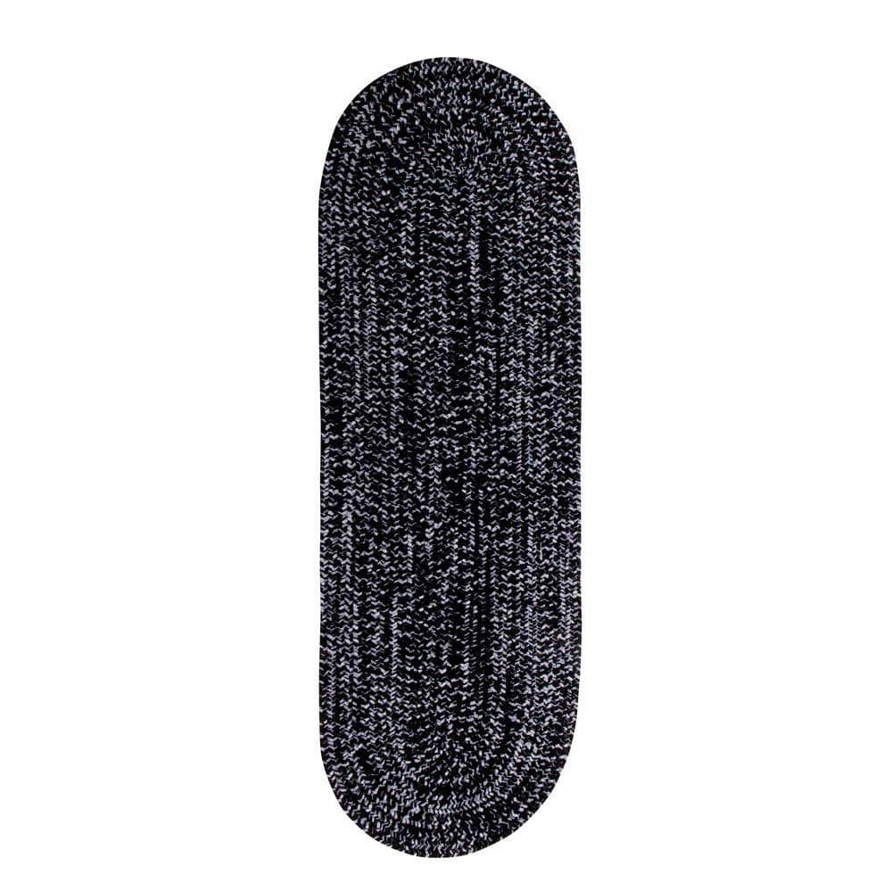 Better Trends Chenille Tweed Braid Collection Black & Gray 24