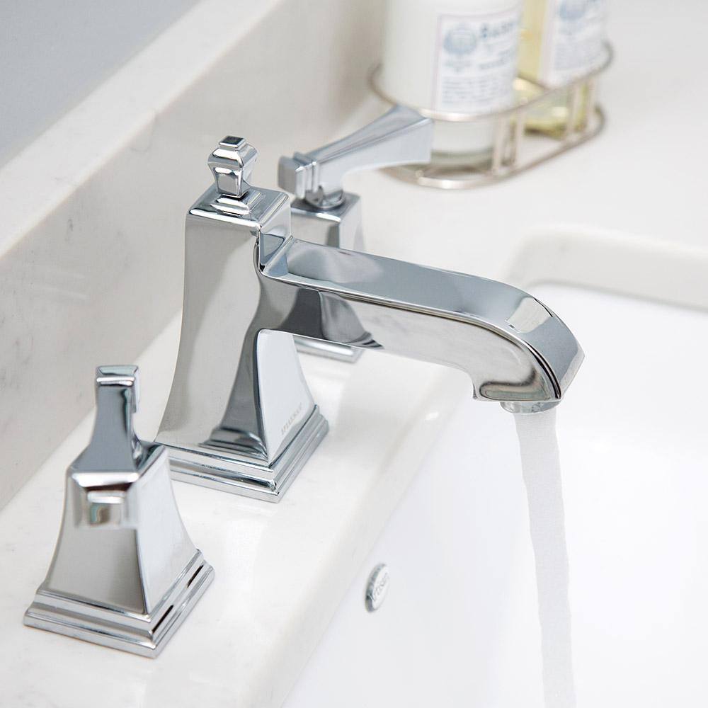 Rainier Square Chrome 8 in. Widespread Polished Bathroom Faucet