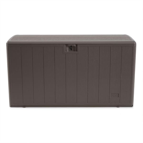 Plastic Development Group 105 Gal. Driftwood Storage Deck Box