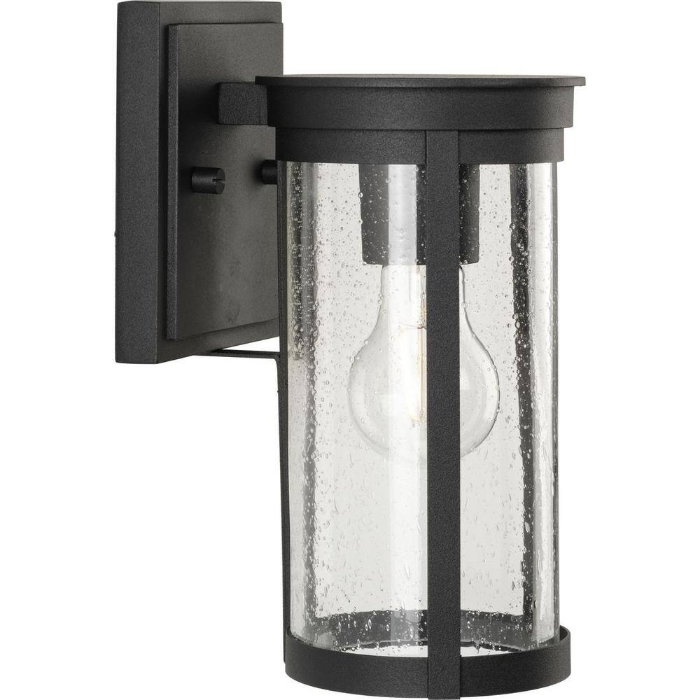Belden Black Cast Aluminum Outdoor Wall Lantern with Clear Glass