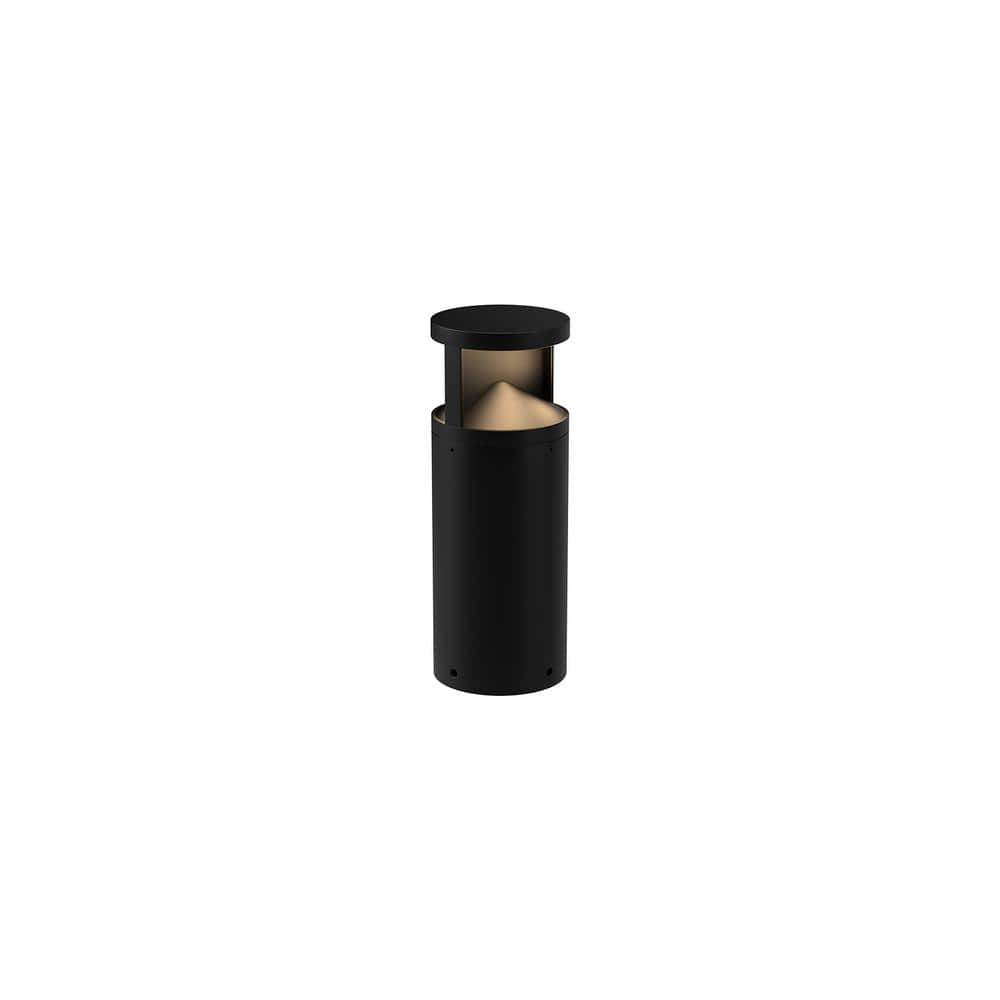 Dover 17 in. 1-Light 24-Watt Black 120-Volt 2500 Lumens Hardwired Integrated LED Exterior Landscape Bollard price history on PriceWatchPro