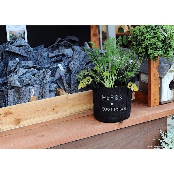 Black Fabric Grow Pots Breathable Plant Bags Container Plants handle 1-10 Gallon 
