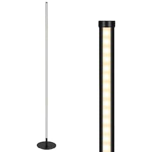 59 in. Black LED Dimmable Standing Floor Lamp for Living Room
