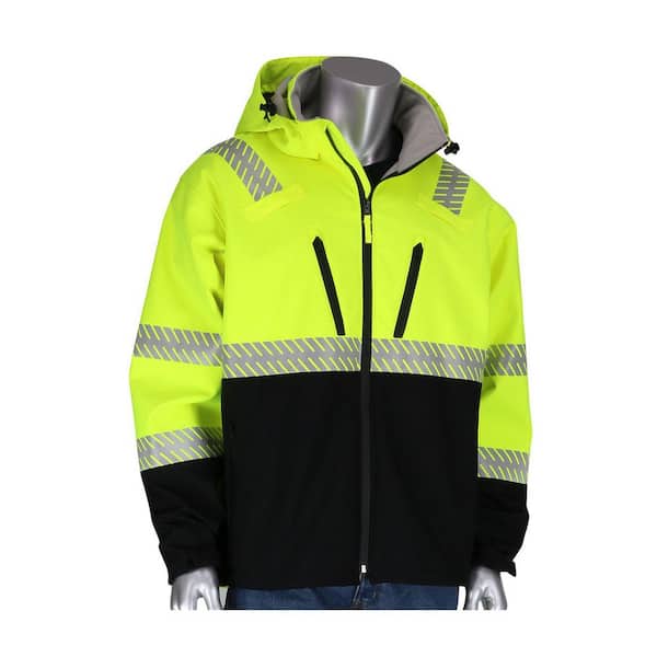 PIP Men's X-Large ANSI Type R Class-3 Ripstop Softshell Hi Vis