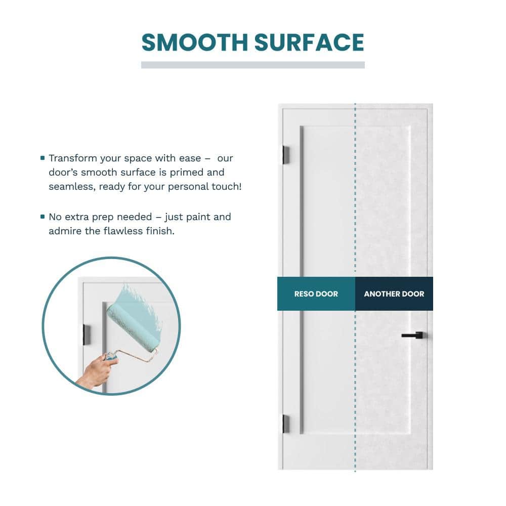 60 in. x 80 in. White Solid Core Double Prehung French Door