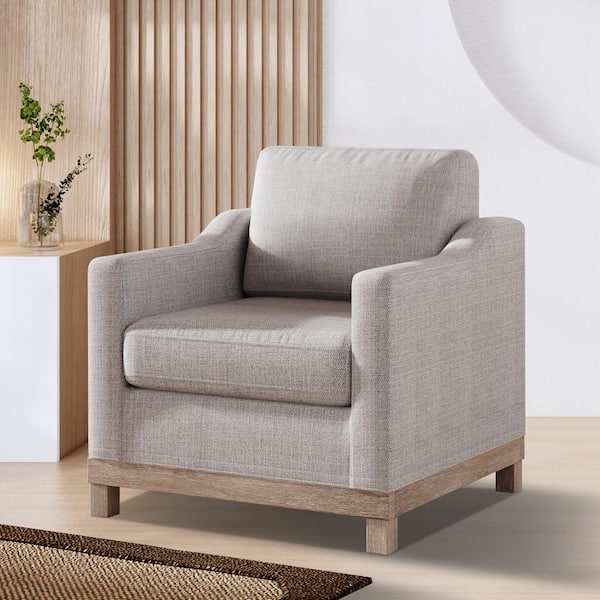 Utopia 4niture Cleona Gray Linen Accent Arm Chair