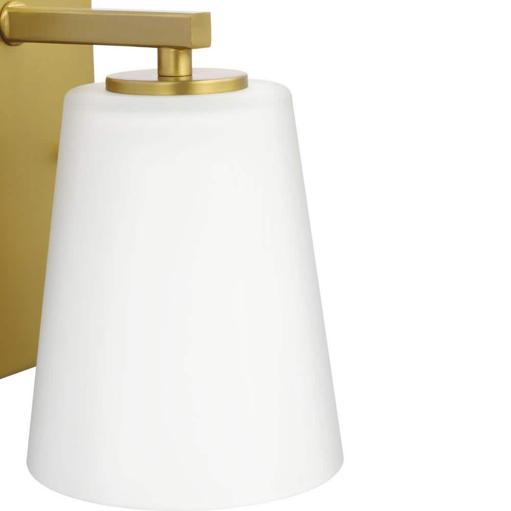 Vertex Brushed Gold 1-Light Bath Wall Sconce