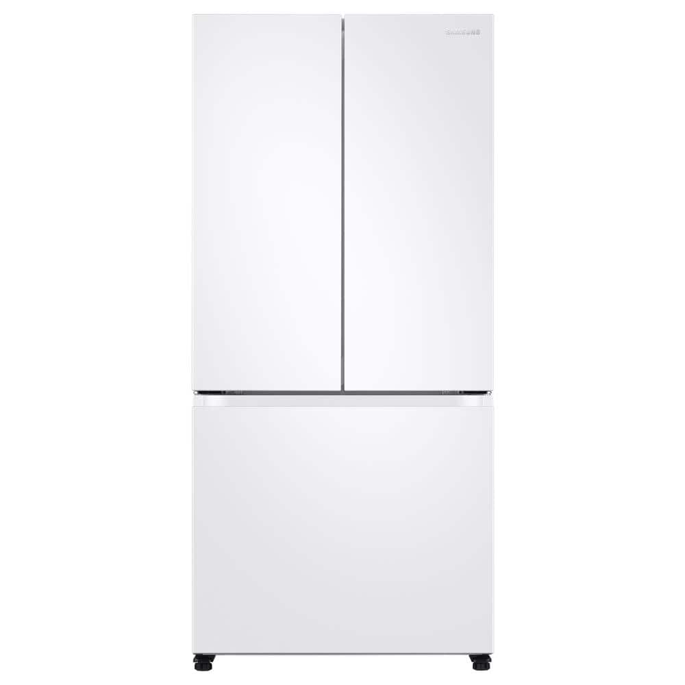 Samsung 19.5 cu. ft. 3-Door French Door Smart Refrigerator in White, Standard Depth